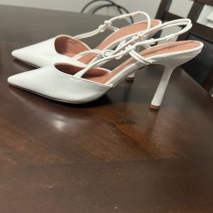 White asos slingback heels